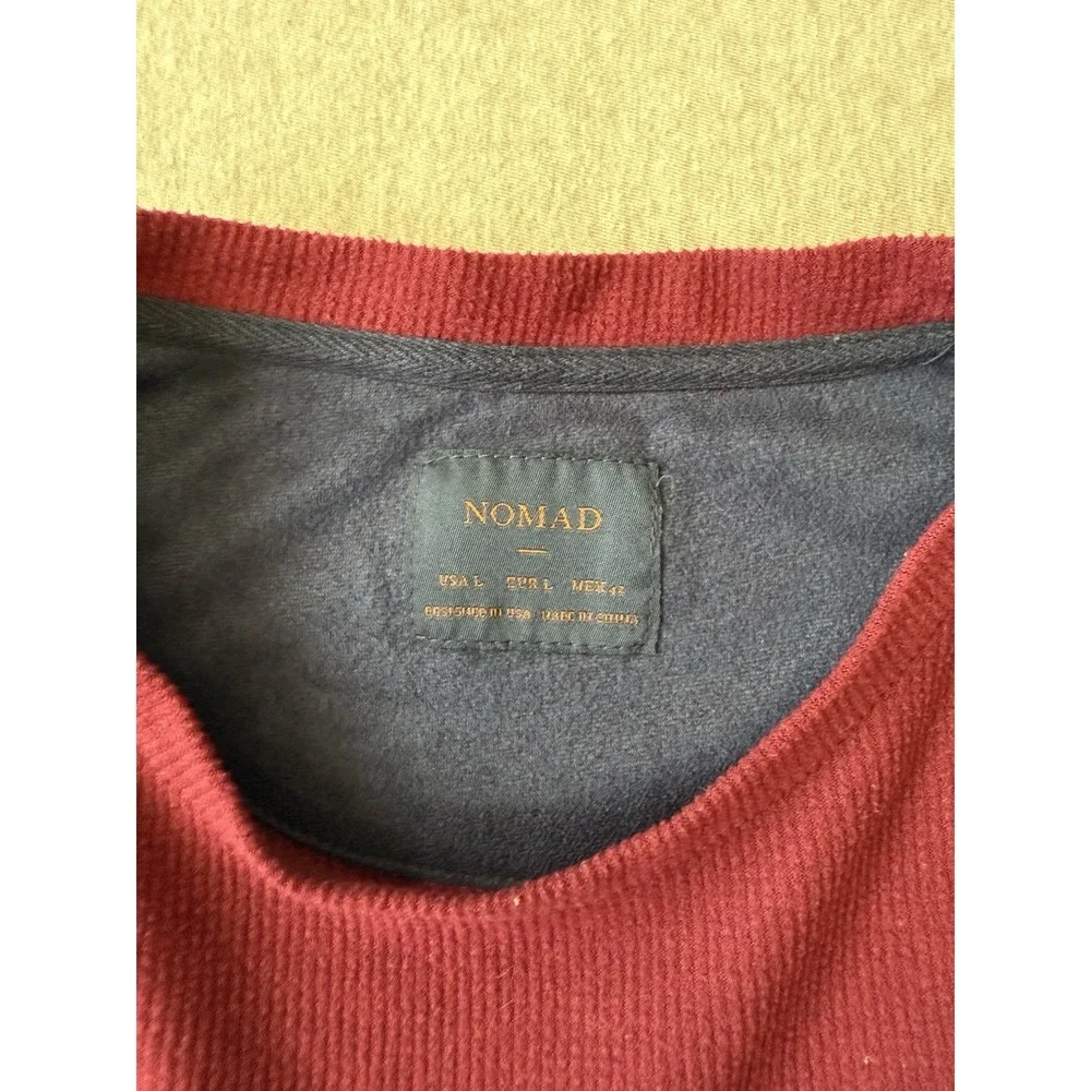 Nomad Men's Large Red Cold Weather Long Sleeve Insulated Thermal Shirt